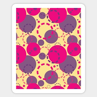 Pink and Purple Circle Seamless Pattern 045#001 Sticker